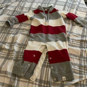 Burt’s bees baby French Terry Jumbo Multi Striped Jumpsuit